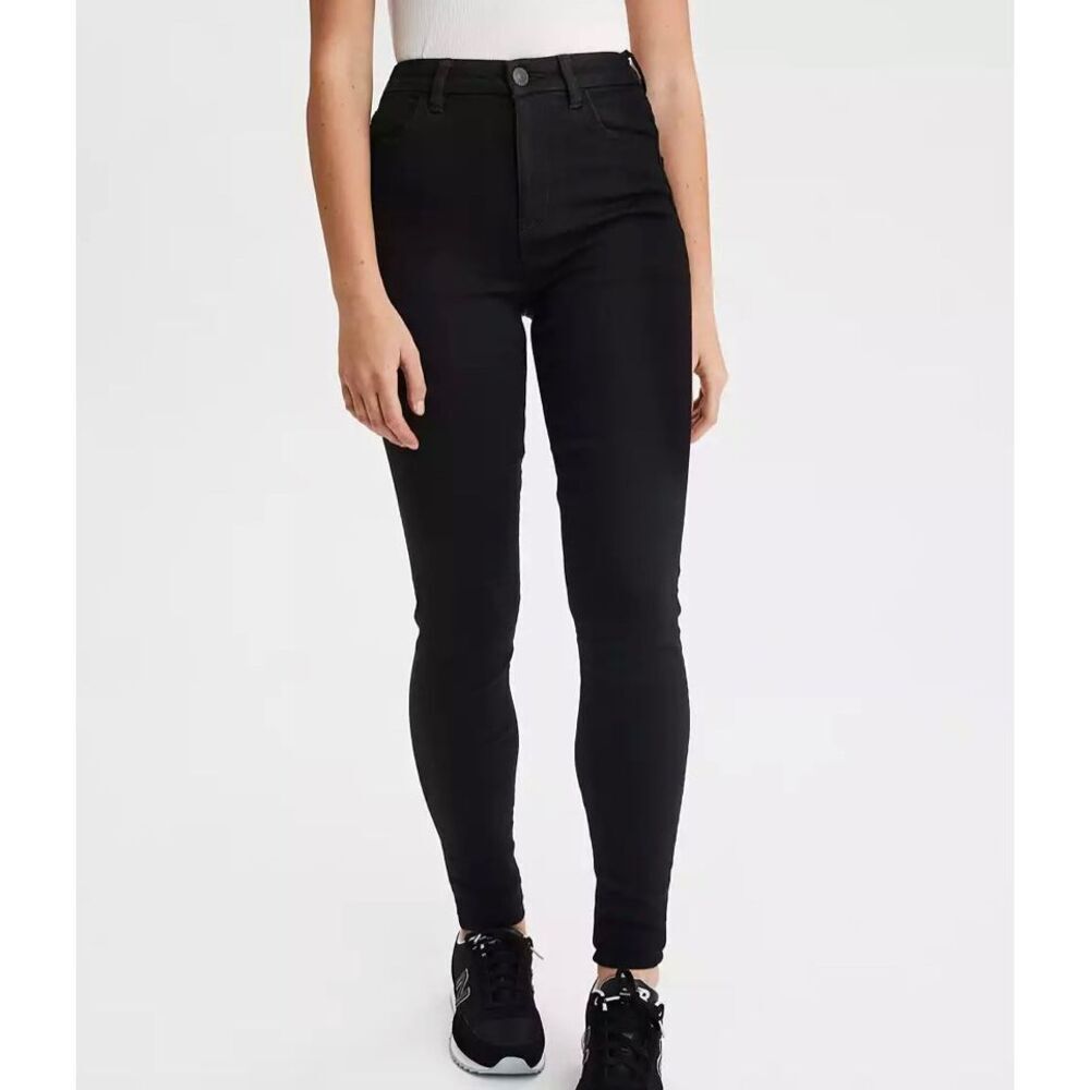American Eagle black size 8 curvy highest rise normcore jeggings